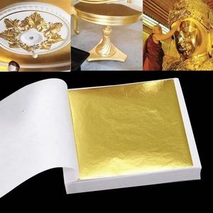 🆕 200 Pieces Imitation Gold Foil Sheets  for Craft Nail and Art Decoration